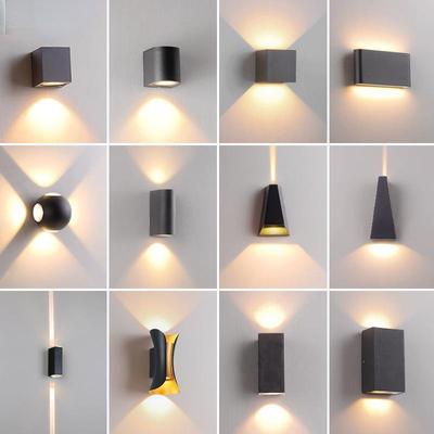 TRAZOS Round Square Modern Wall Lights Garden Porch Ip65 Waterproof Up Down Lighting Outdoor Led Bedroom Lamp Wall Decor