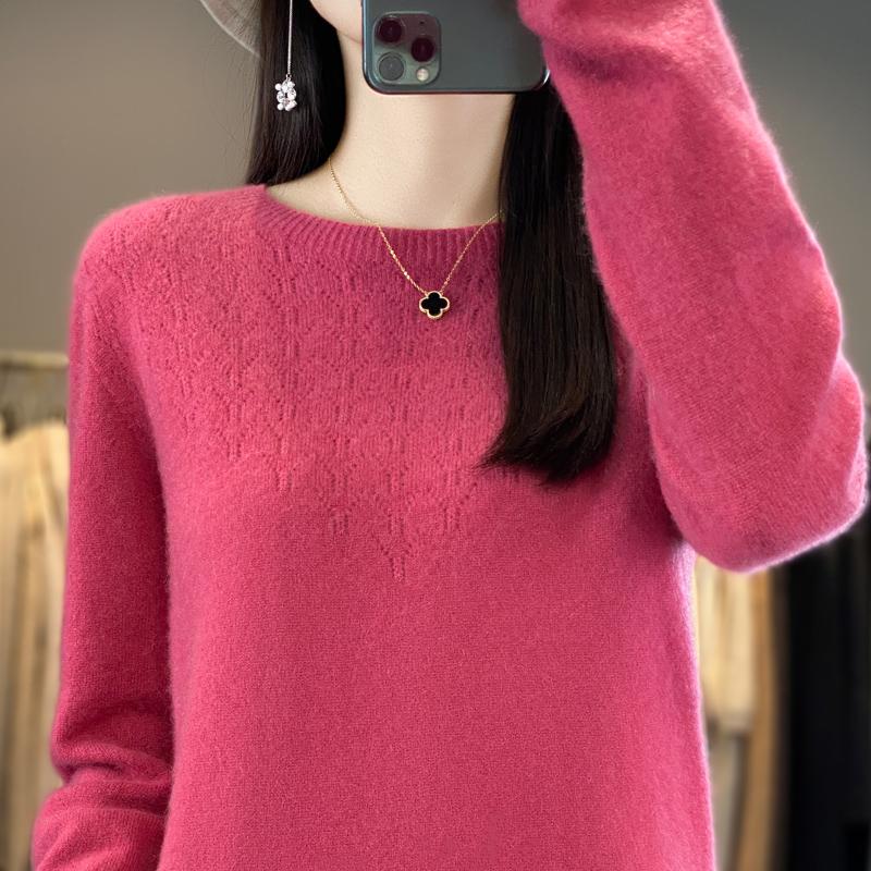 Women Sweater 100% Wool MODERN NEW SAGA O-neck Knit Pullover Thin Spring Autumn Jumpers Female Knit Tops