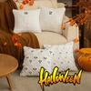 Decorative Pillow Case Ghost Pumpkin Cat Pattern Pillow Cover Removable Easy To Clean Washable Throw Pillow Case