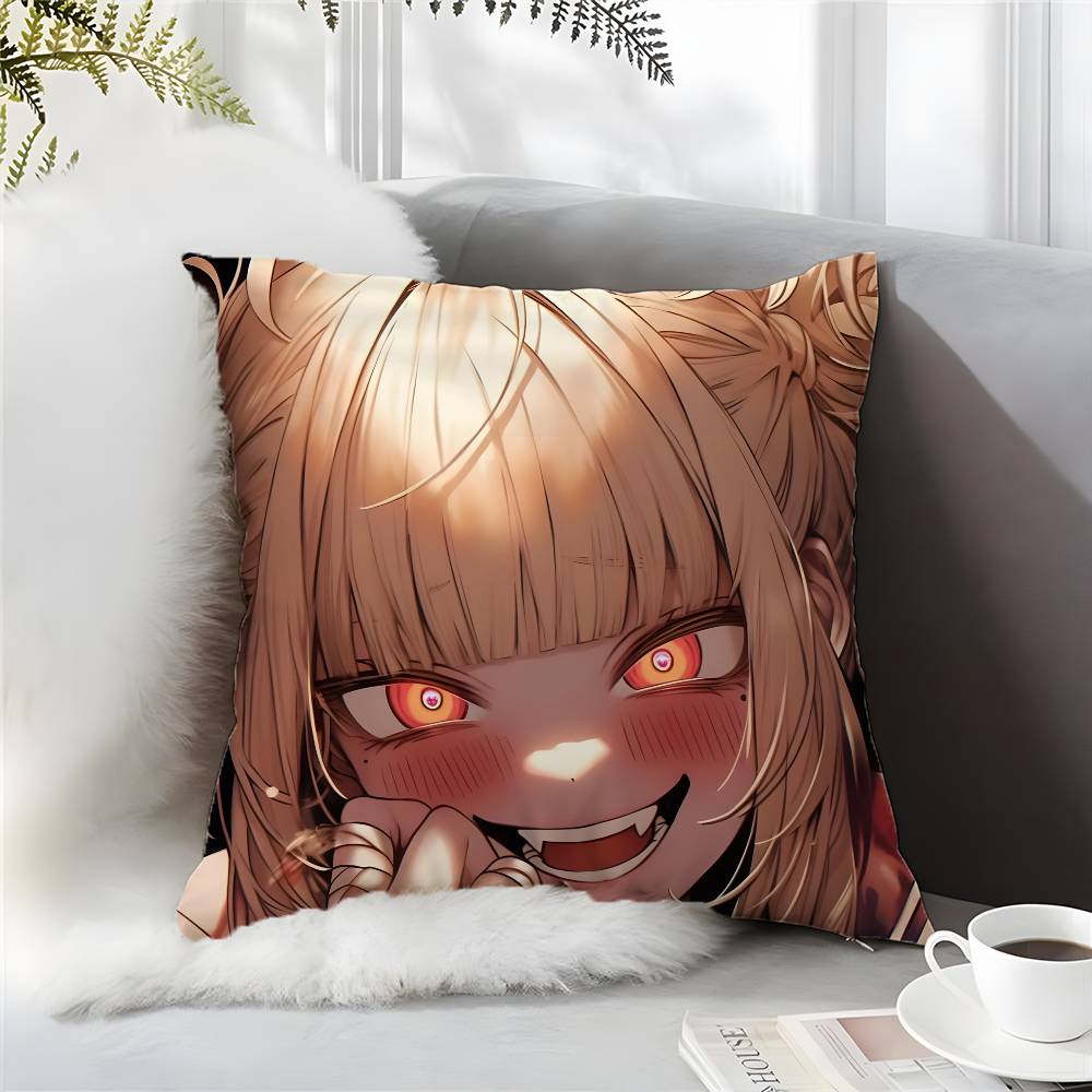 M-My Hero Academia-MT Himiko Toga Kissenbezug Komfort Sofa Bett Seidig Elegant Versteckter Reißverschluss Kissenkissenbezug