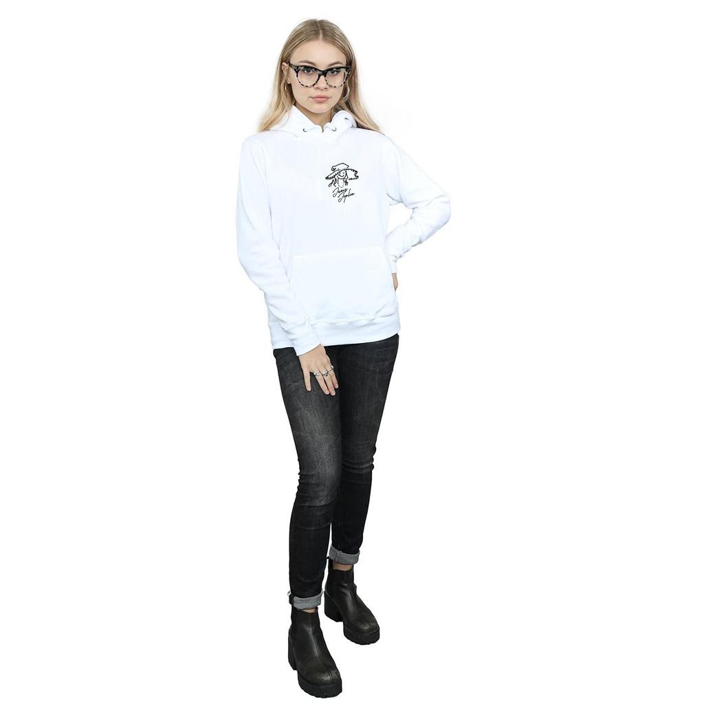 Janis Joplin Womens/Ladies Outline Sketched Hoodie