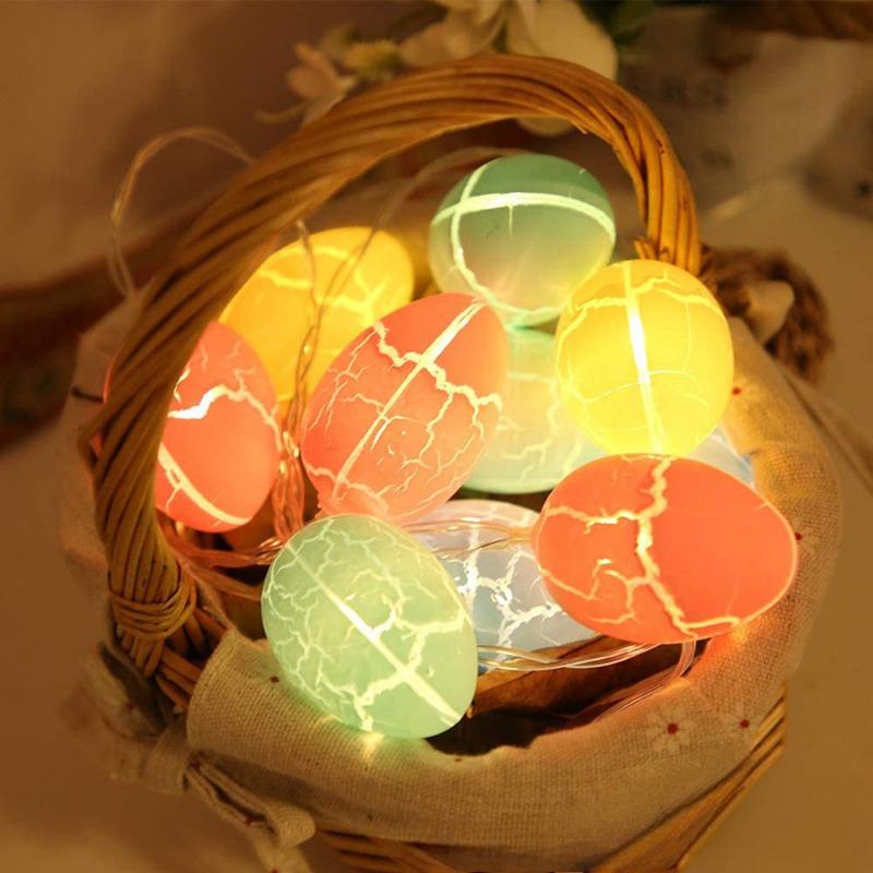 Battery Powered 3M 20LEDs Christmas Garland Fairy Lights Outdoor Crack Egg String Lights for Party Wedding Garden Easter Decor