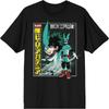 Bioworld My Hero Academia Izuku Midoriya Crew Neck Short Sleeve Men's Black T-Shirt