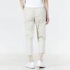 adidas Solid Color Logo Breathable Nine-Point Running Sports Pants Women Pants White HE9957