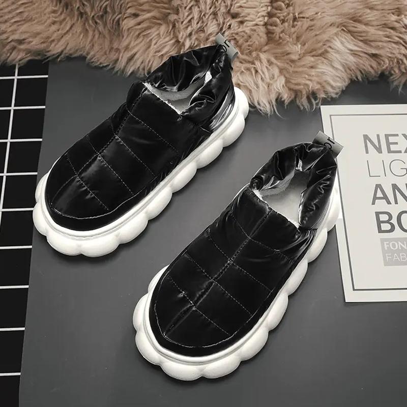 Winter Indoor Simple Cotton Shoes Men and Women Outdoor Warm and Cold-proof Snow Boots Thick-soled Fashion Casual Couple Shoes