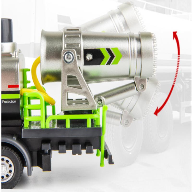 1/50 Alloy City Cleaning Car Engineering Car City Anti-Smog Children's Toy Car with Sound and Light Spray Water Model Toys Kids