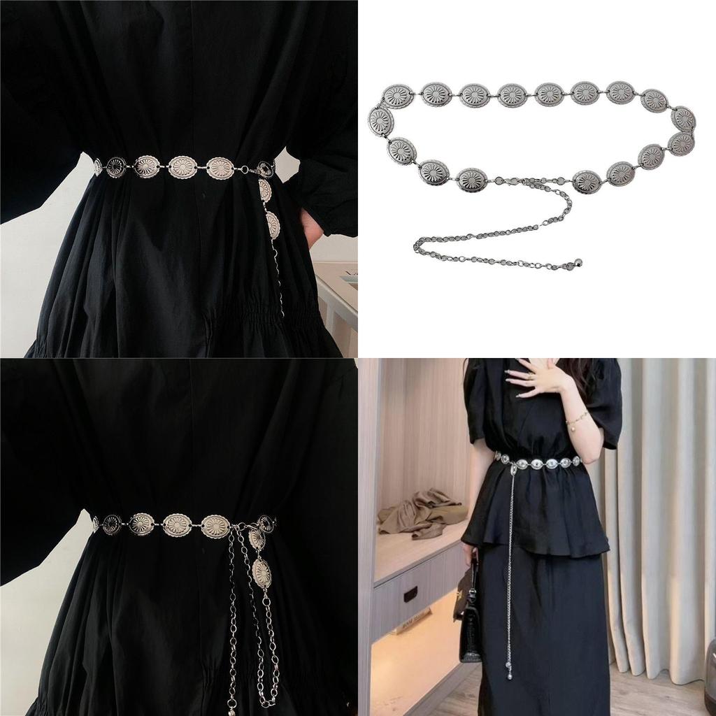 Simple Yet Fashionable Metal Chain Waist Belt For Women Versatile For Skirts And Outfits