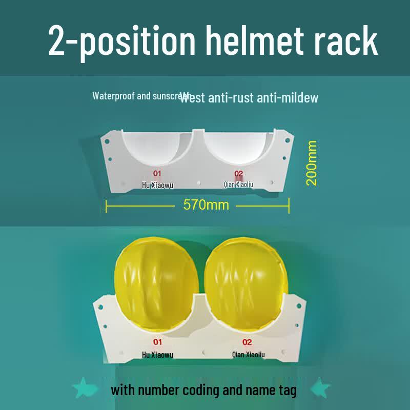 Wall-Mounted Safety Helmet Rack