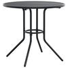 VidaXL Table de patio ronde anthracite acier enduit de poudre, table d'extérieur, meuble bistro, table bistro, table de 4009263