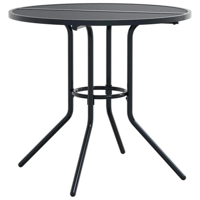 VidaXL Table de patio ronde anthracite acier enduit de poudre, table d'extérieur, meuble bistro, table bistro, table de 4009263