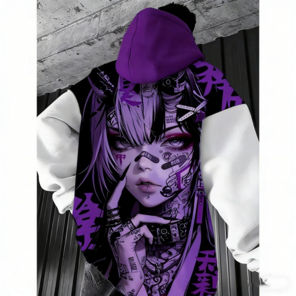 Spring Anime Girl Print Kids Hoodie Boy Girl Fashion Sexy Samurai Tracksuit Casual Hoodie Sweatshirt Autumn Clothes Y2k Coat
