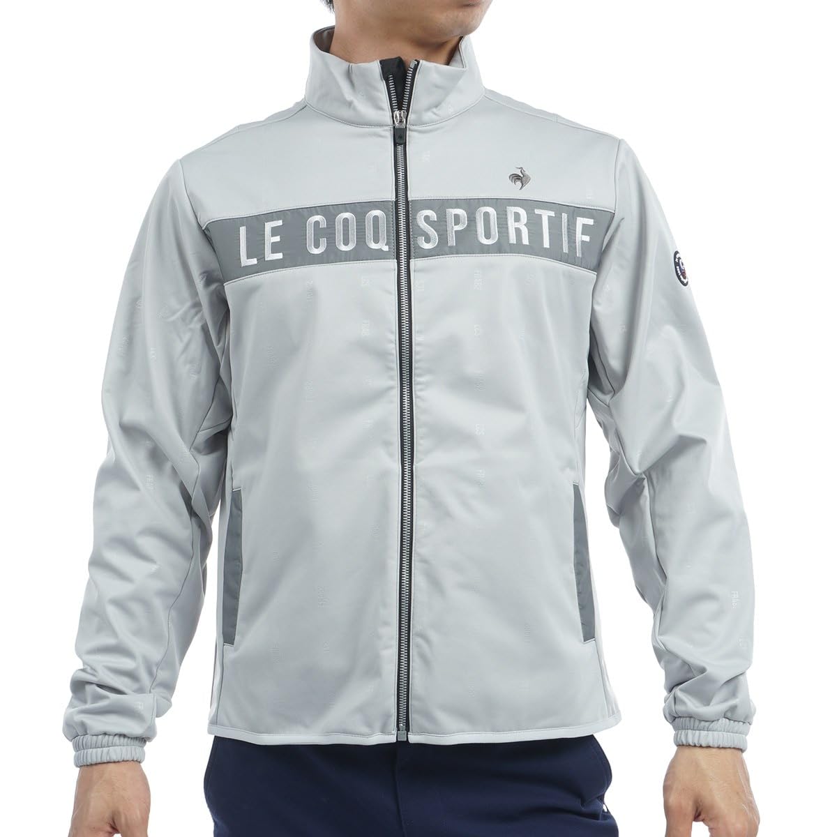 

Coq Sportif Cut and sew Full zip Bonded Fleece lining Windproof Warm Water repellent Lightweight Elegant Golf LG4FSW52M GY00 [Le Golf] [Stretch