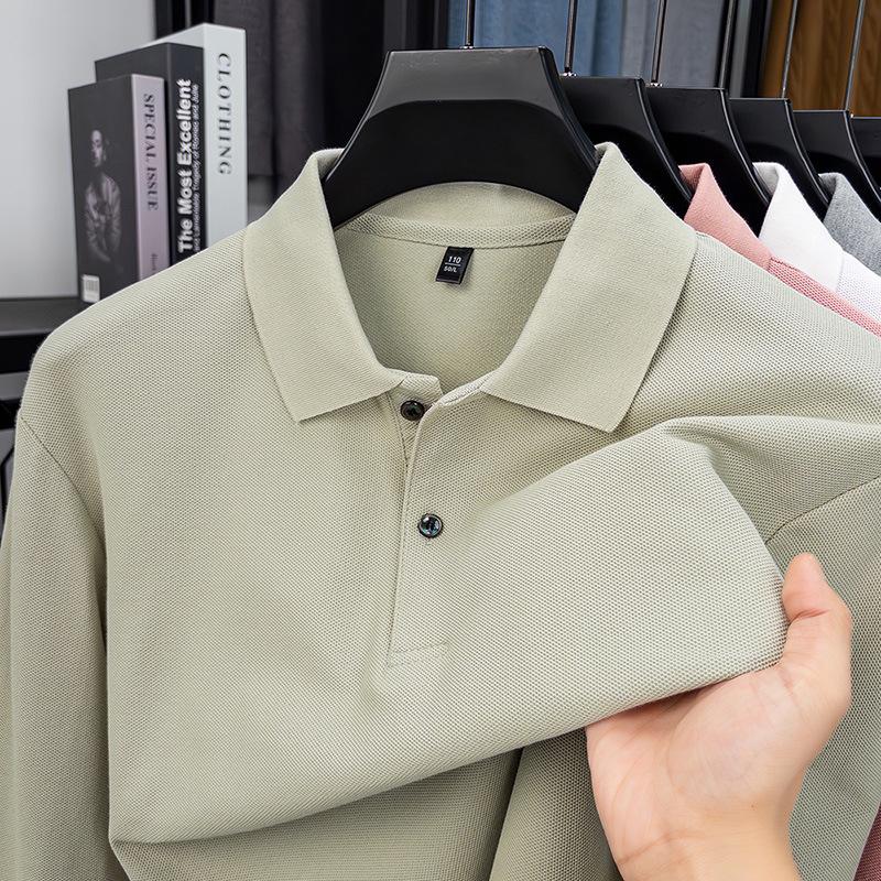Long Sleeve Polo Men's Business Breathable Loose Fit