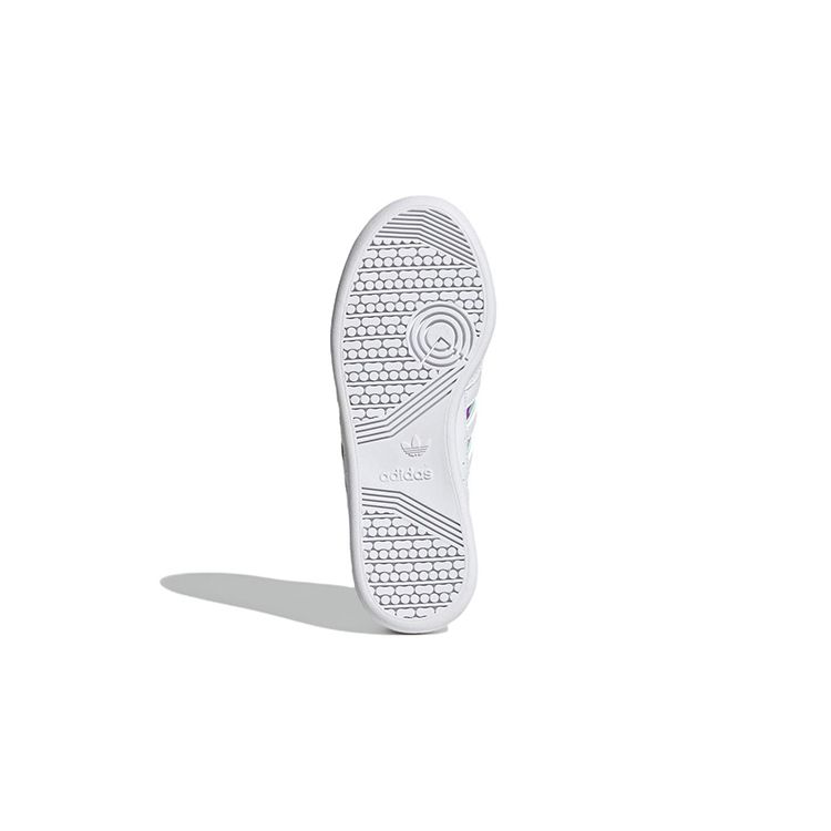 Adidas Originals Continental 80 Stripes Bequeme Lässige Strapazierfähige Low-Top Kinder-Sneaker Weiß Laser Silber Kinder-Sneaker GZ3255