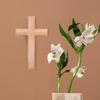 Holzkreuz zum Aufhängen an der Wand Christliche Dekoration Religiöses Kruzifix Natürliche Holzmaserung Warme Haus- und Kirchen-Hängedekoration 25cmx14.5cm