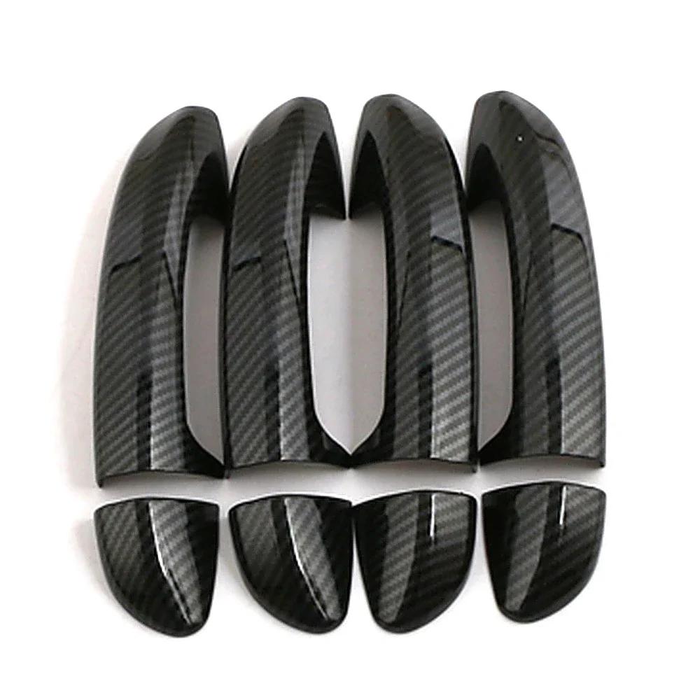 For Volkswagen VW Passat B6 B7 2005-2015 Carbon Fiber Refit Chrome Door Handle Cover Trim Protection Sticker Car Styling