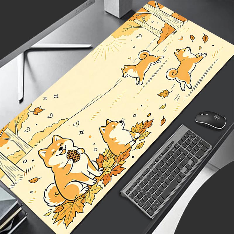 Cute Corgi Chai Dog Mouse Pad Laptop Computer Gamer Desk Mat Large Gaming ESports Mousepad Rubber Keyboard Pad Kawaii Mausepad
