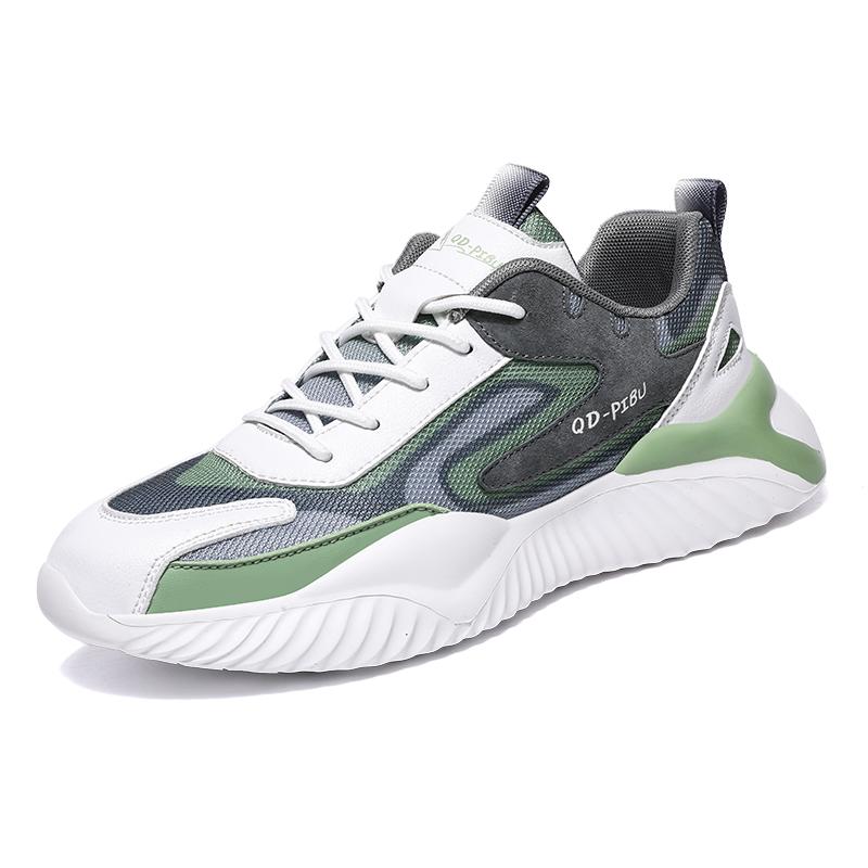 Fashion Men Shoes High Quality Sneakers Non-Slip Running Shoes Pu Leather Casual Shoes Breathable Fitness Training Shoes Summer