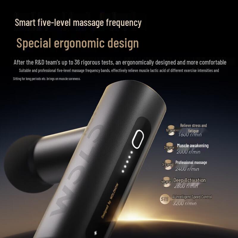 WOLONOW Portable Muscle Massage Gun CN Plug (adapter Included)