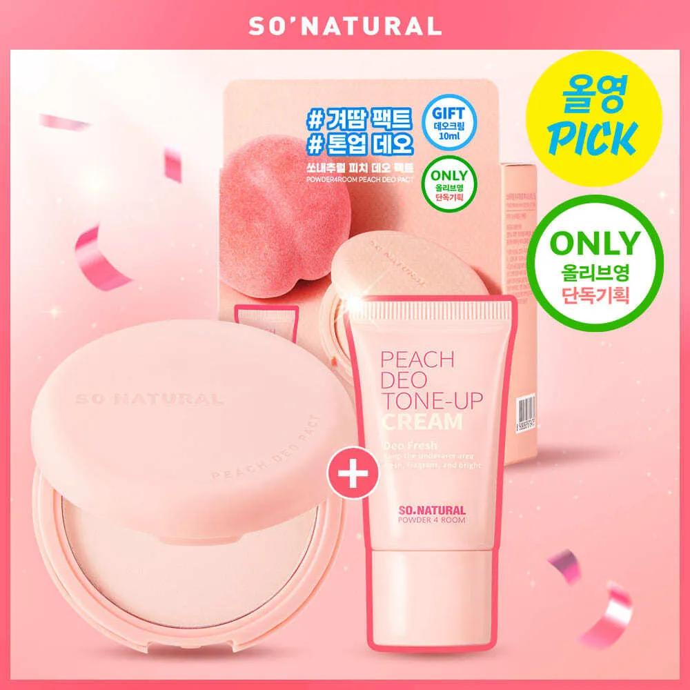 so natural Peach Deo Pact 10g Set (2 Options) Pact 10g (+Deo Cream 10ml)