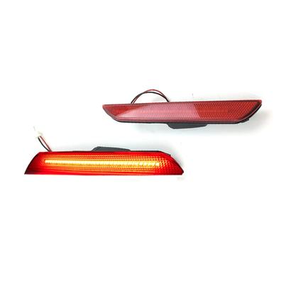 2pcs Rear Fender Side Marker Light Car Led Turn Signal Lamp Red Lens Red