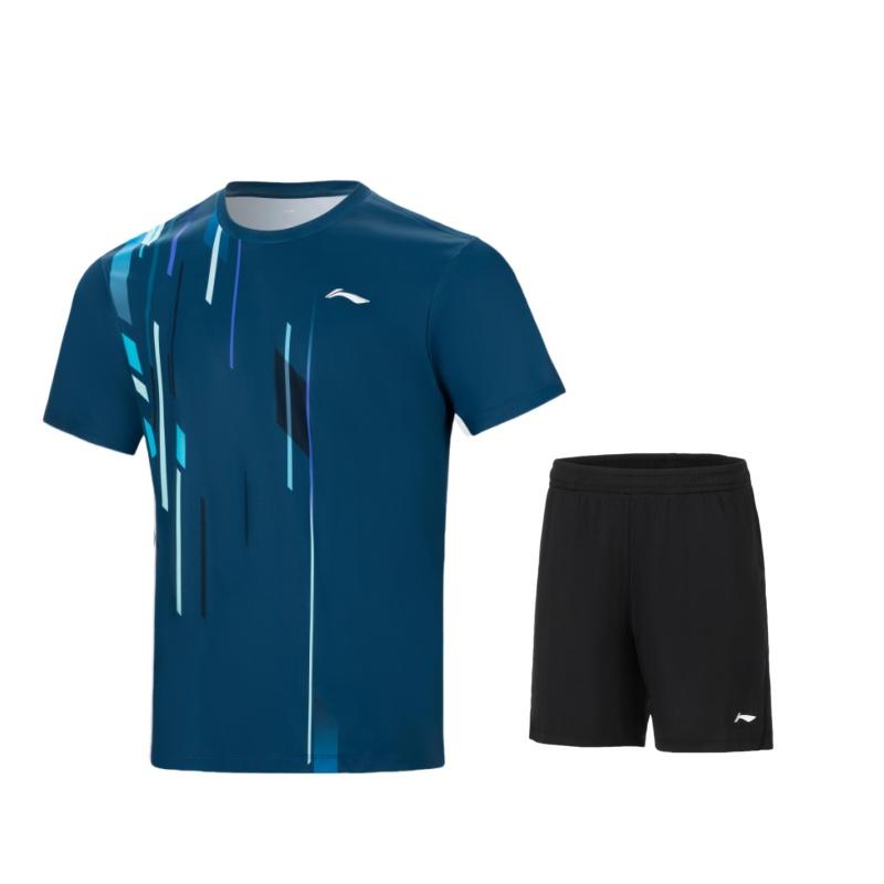 Li Ning Badminton Jerseys Unisex Crew Neck Thin AATV061-1