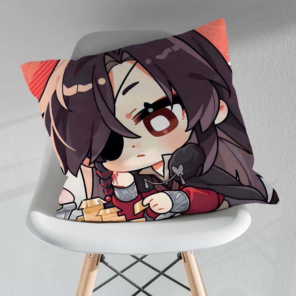 Cute Tian Guan Ci Fu Credit Pillowcase for Sofa Room Office Decor Printing  Merchandise AllMatch Cushion Cover