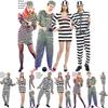 Unisex Convict Prisoner Outfit With Bold Striped Pattern Designed For Holiday Celebrations And Themed Events