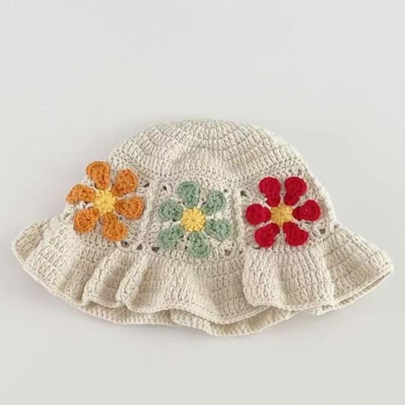 

Нишевая красочная шляпа-панама в японском стиле, из полой вязаной пряжи, для женского весенне-летнего пляжного отпуска, ручной работы one size бежевый