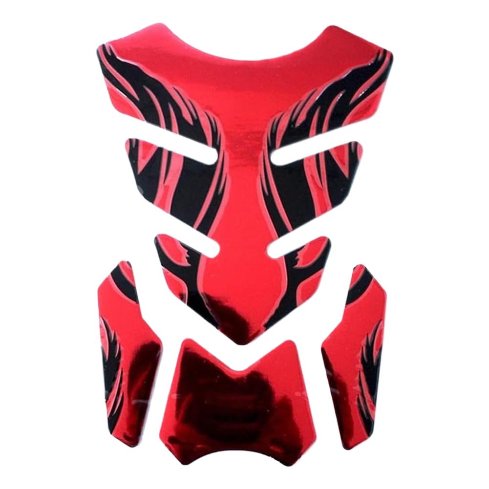 Motorcycle Tankpad Sticker Fishbone 3D Tank Pad Stickers Oil Gas Protector Cover Decoration Flame Motorcycle Accessories