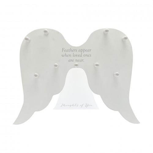 Thoughts of You Angel Wing Plaque Stand - Holds 54 Plaques