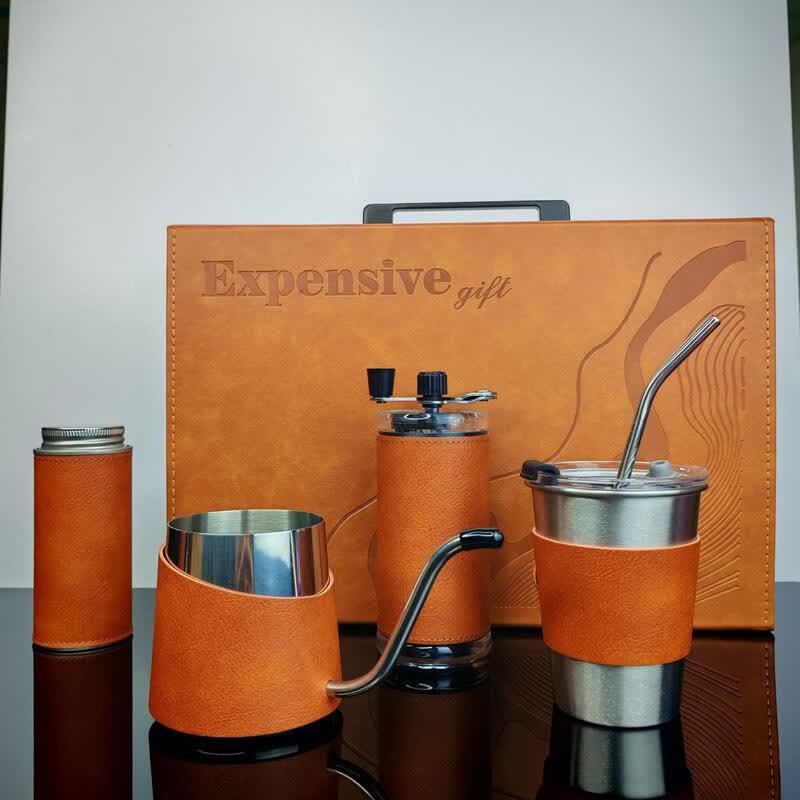 Premium Pour-Over Coffee Gift Set with Grinder