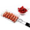 Stainless Steel BBQ Sausage Grill Net and Meat Clamps for Outdoor Cooking