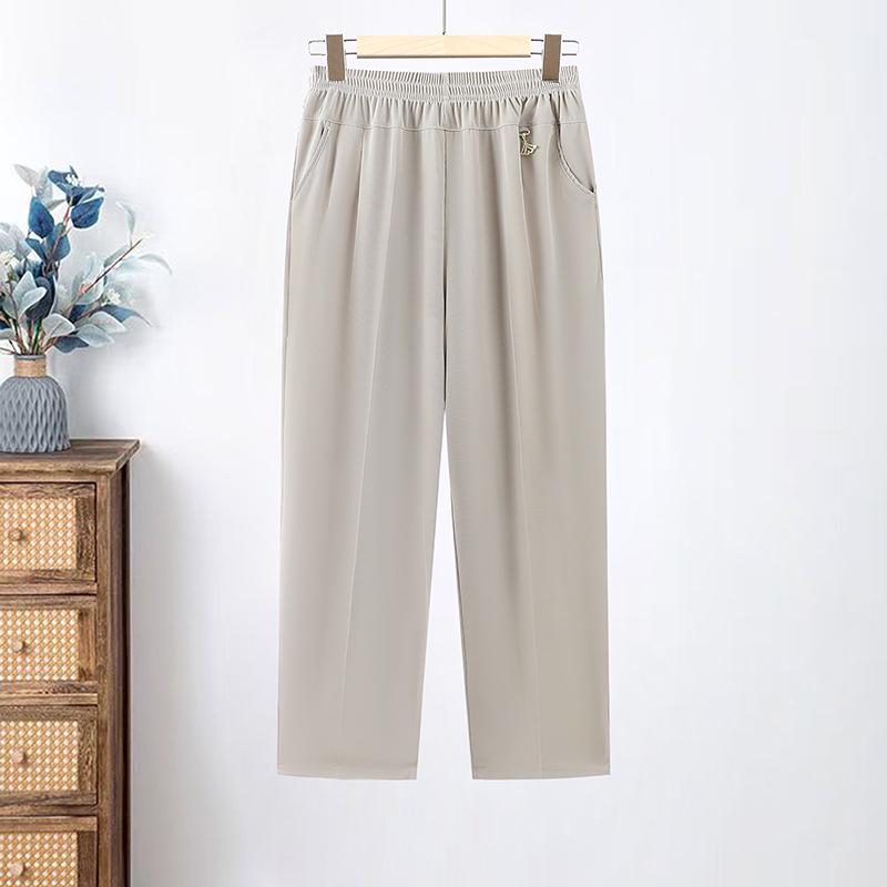 

Mom s High Waist Elastic Seven-Point Cropped Pants for Middle-Aged & Elderly Women 6XL