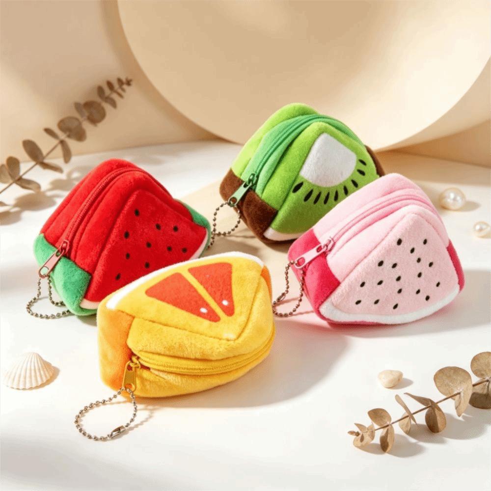 Soft Plush Earphone Bag Zipper Pouch Mini Purse Storage Bag Plush Coin Purse Daily Use
