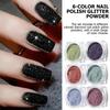 6 Color Nail Powder Set Holographic Glitter Nails Glitter Nail Powders Nails Art Decorations Perfect for Beautiful Nails