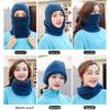 Cycling Windproof Face Mask, Autumn and Winter Hat, Scarf with Fleece for Cold Protection and Warmth, Electric Bike Hood