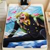 Manta de Franela con Estampado de Personaje de One Piece, Alta calidad Cómoda para Todas las Estaciones, Decoración del Hogar, Calidez y Comodidad, Perfecta para Regalos de Navidad
