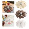 Divided Serving Dish Snack Tray with Lid Rotating Snack Platter Appetizer Tray Rotary for Candy Chocolates Sweets Camping Home