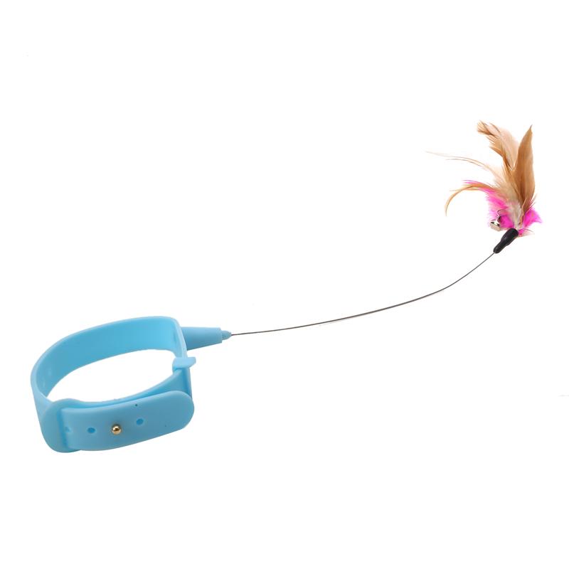 Cat Toy Collar Teaser Stick With Bells Feather Bite-Resistant Feather Fishing Rod Pet Soothing Neck Cat Toy