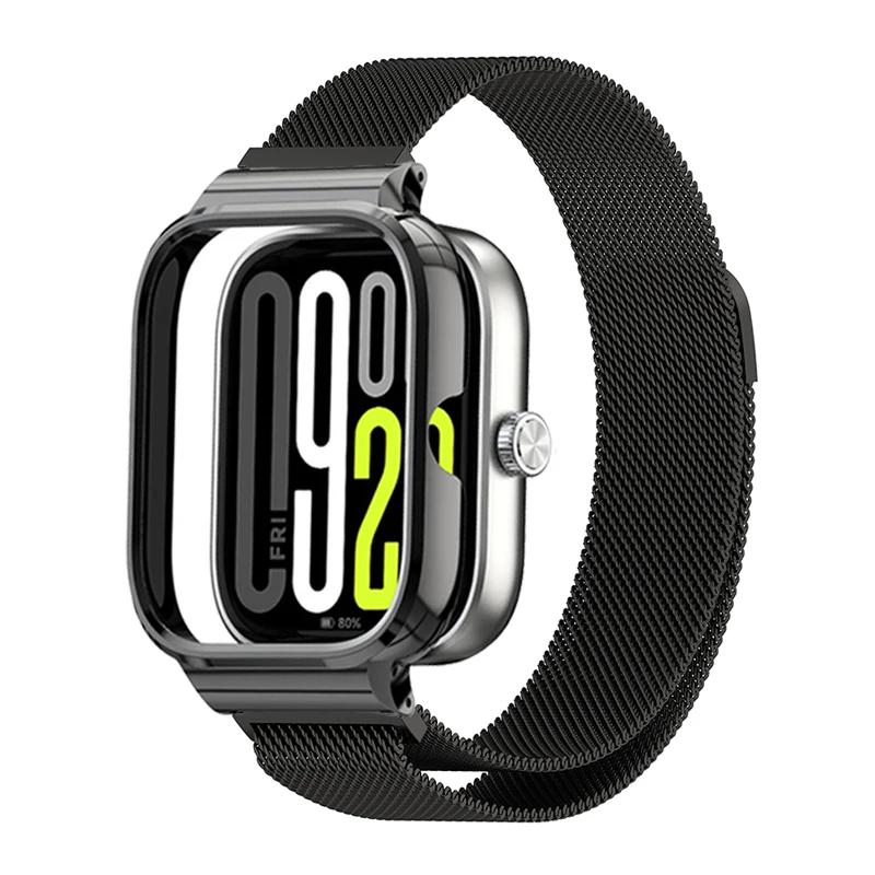 Carcasă de protecție cu brățară metalică cu buclă magnetică pentru Redmi Watch 5, brățară pentru redmi watch 4, curea de ceas pentru redmi watch 5, husă de protecție