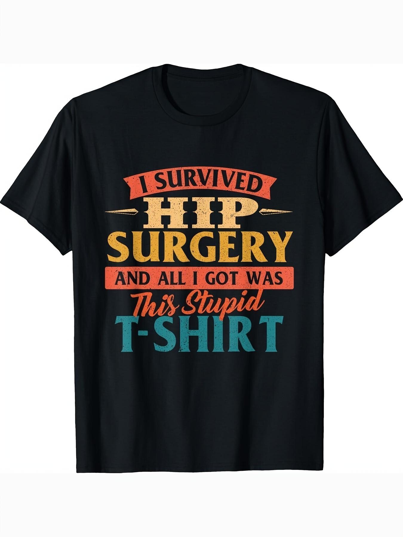 

Cotton Recovery TShirt Soft Cotton Hip Replacement Recovery TShirt Comfortable Fit Unique Graphic Design Streetwear Tops 4XL