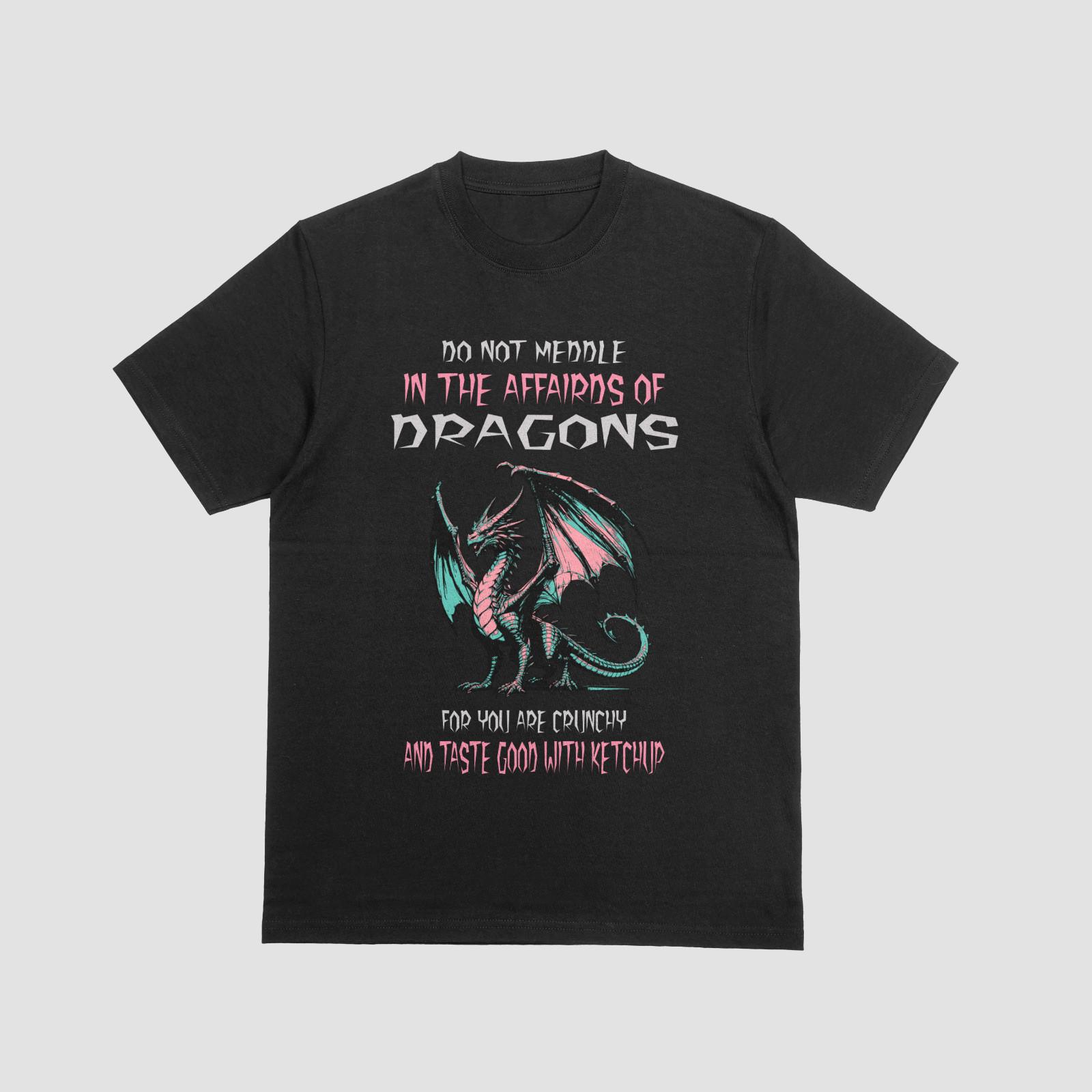 Do Not Meddle in the Affairs of Dragons Funny Fantasy Dragon T-Shirt 4XL