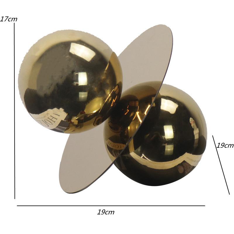Modern Minimalist Stainless Steel Metal Spherical Ornaments, Abstract Art, Indoor and Living Room Tabletop Ornaments Handicrafts