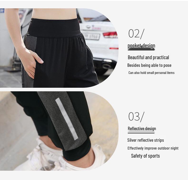 Women's Plus Size Autumn Yoga Pants – Breathable, Slimming, Loose Fit, Tapered Hem for Gym, Running, Sports