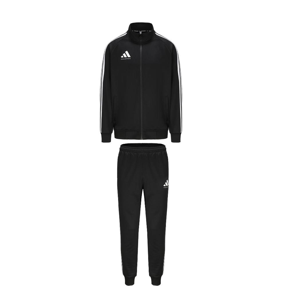 

Adidas Taekwondo Stand Collar Zip Long Sleeve Jacket Simple Fashion Long Pants Casual Sports Suit Unisex Sportswear Black TR30JT-BW+TR30P1T-BW 3XL