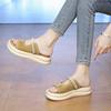 Cool Slippers Women's Summer Wear 2025 New Fashionable Versatile Comfortable Thick-bottomed French with Skirt Beach Slippers