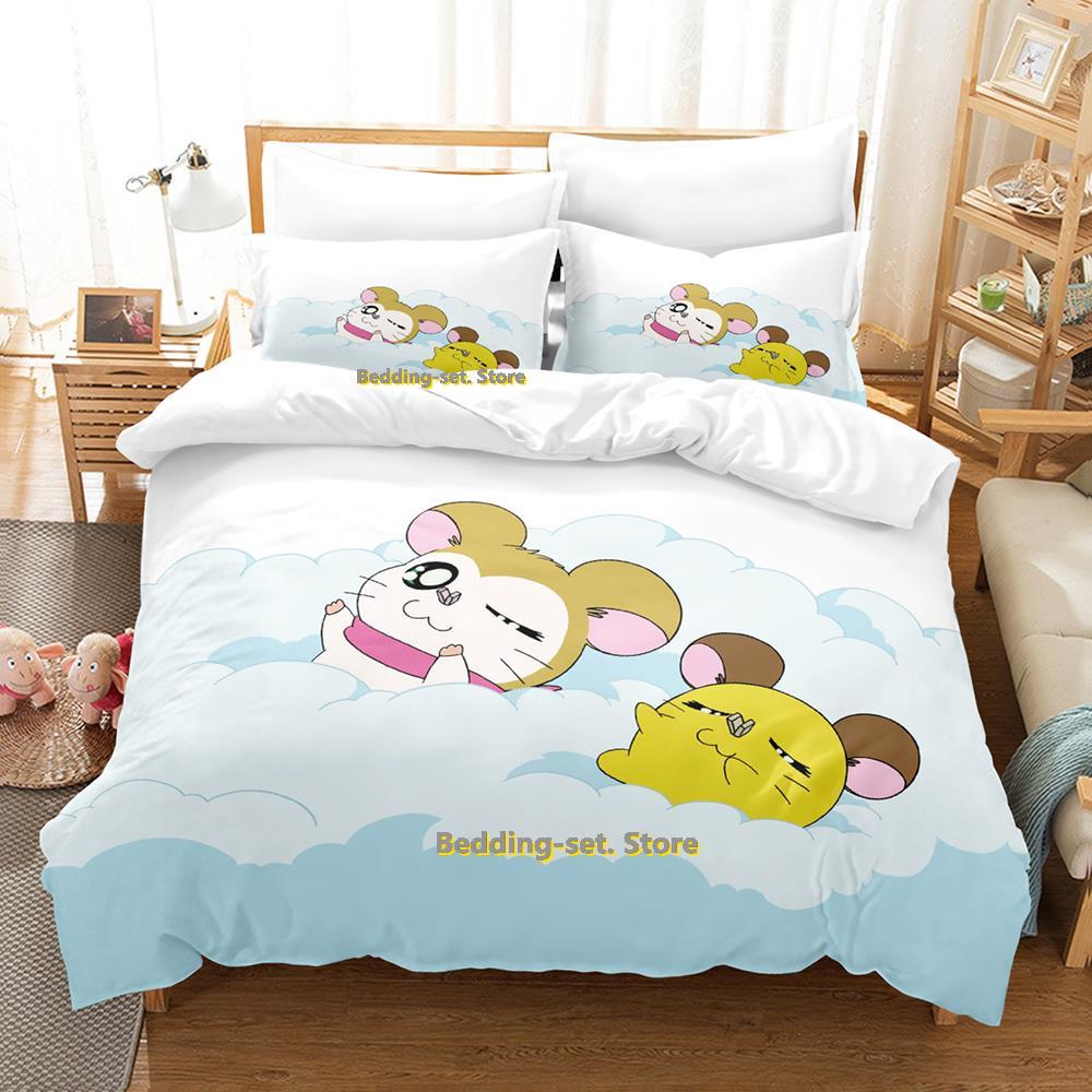 Comforter New Hamtaro Bedding Set Single Twin Full Queen King Size Bed Set Adult Kid Bedroom Three-Piece Suits 3D Print Anime Bed She