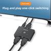 2 in 1 Out HDMI Switch Splitter for PC TV 4K HD Audio Video 2 Port Switcher with Remote Control