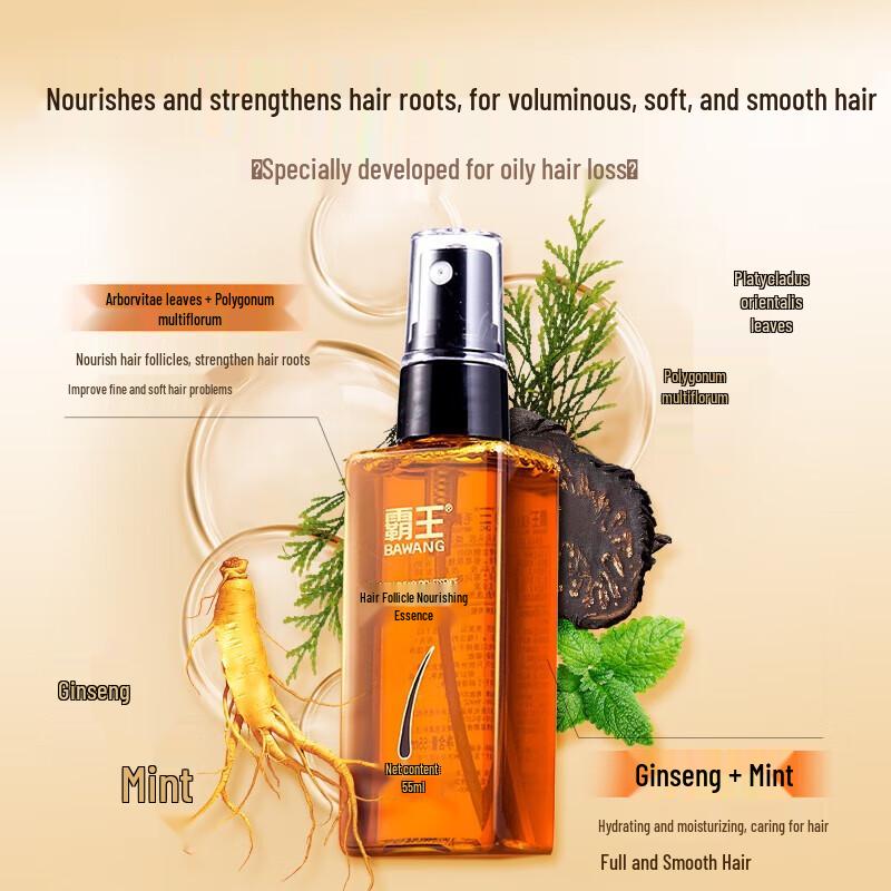 Ba Wang Cypress Leaf Ginseng Anti-Hair Loss & Growth Hair Care Set